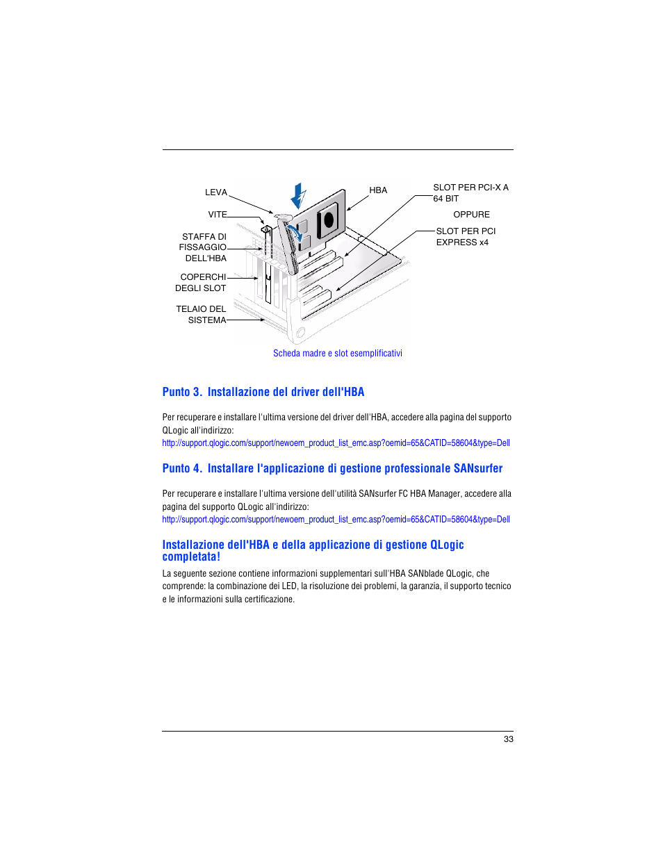 Punto 3. installazione del driver dell'hba | Dell PowerEdge M605 User Manual | Page 35 / 82