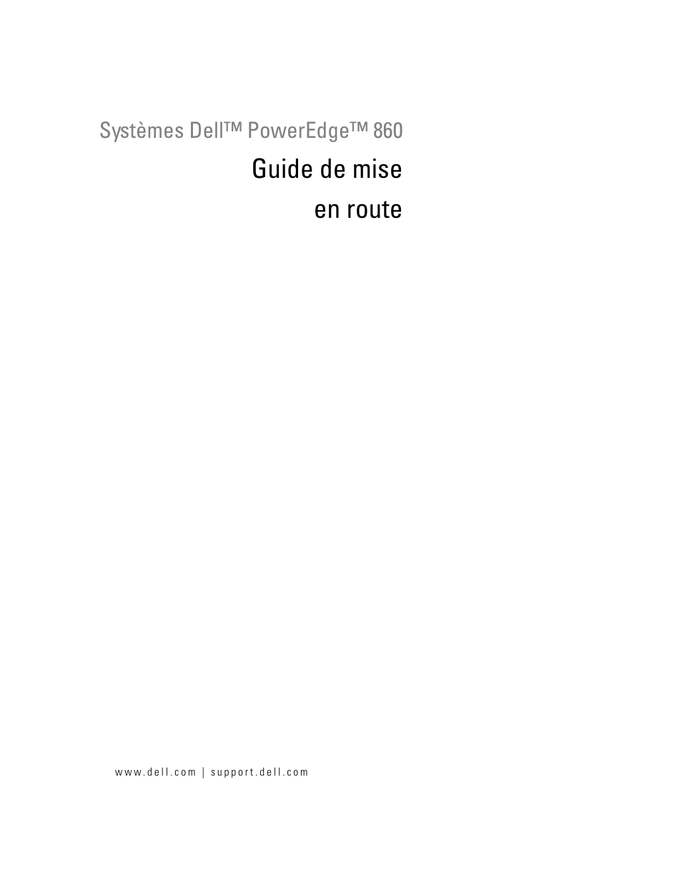 Guide de mise en route | Dell PowerEdge 860 User Manual | Page 29 / 126