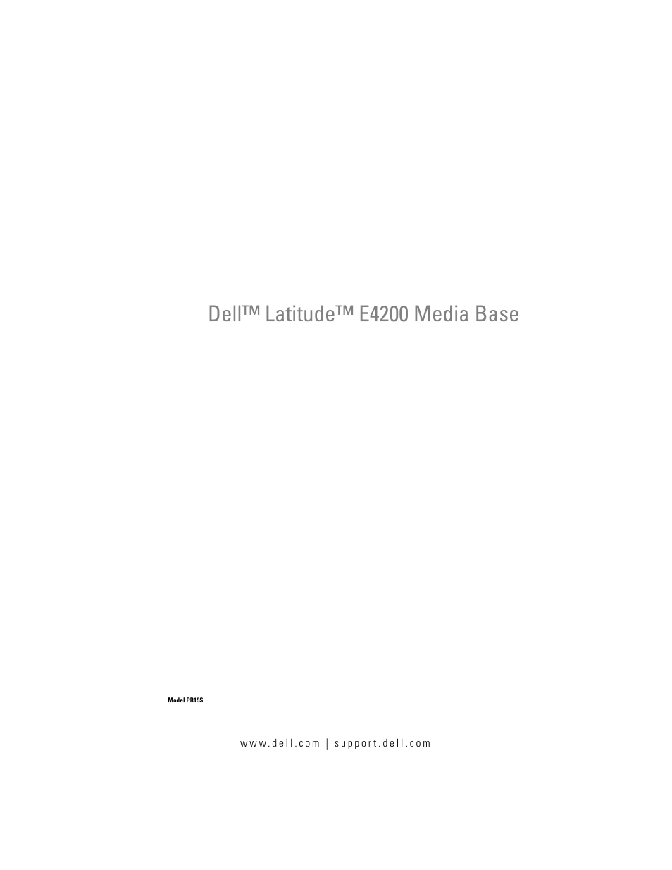 Dell™ latitude™ e4200 media base | Dell Latitude E4200 User Manual | Page 3 / 124
