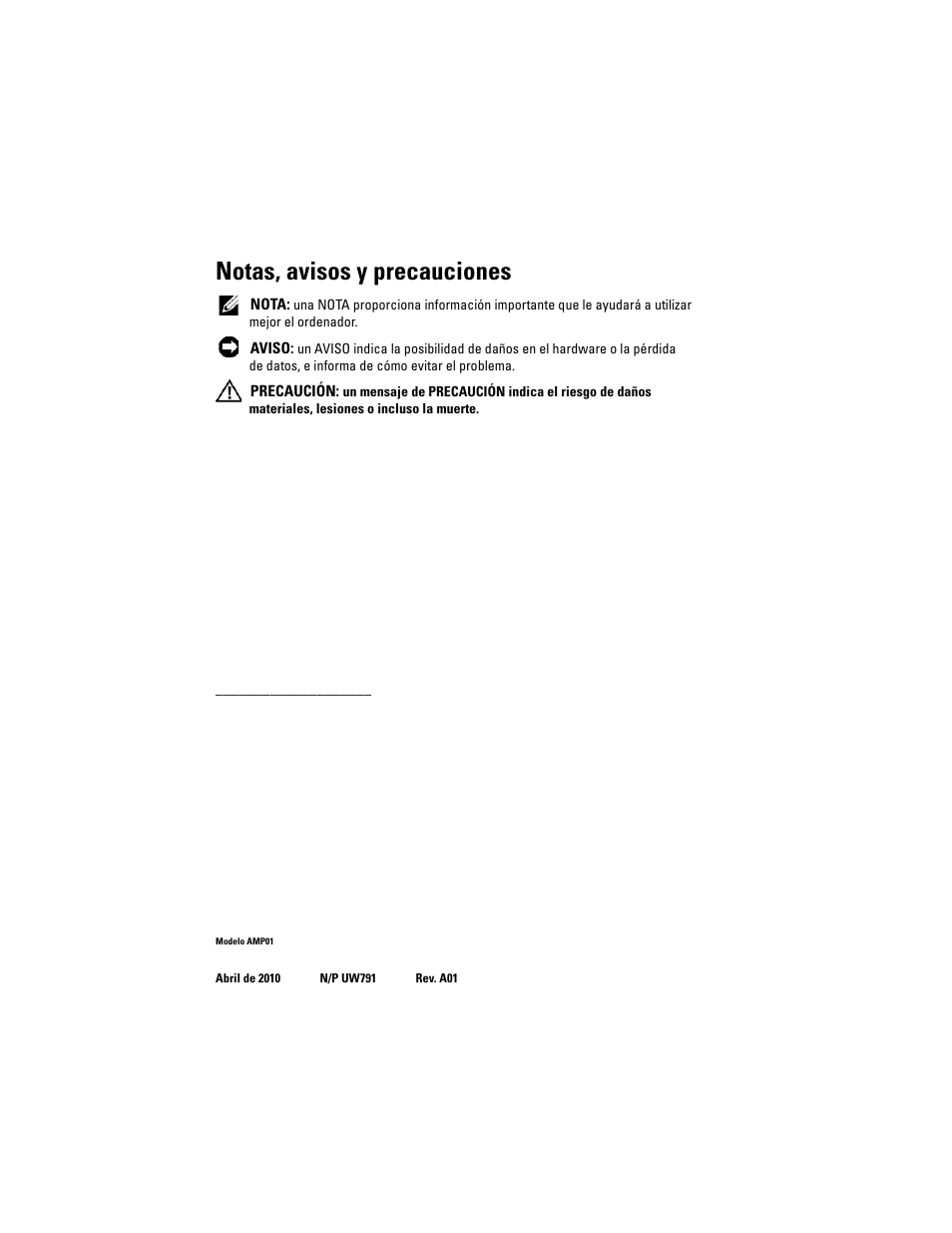 Notas, avisos y precauciones | Dell PowerVault MD3000i User Manual | Page 102 / 144