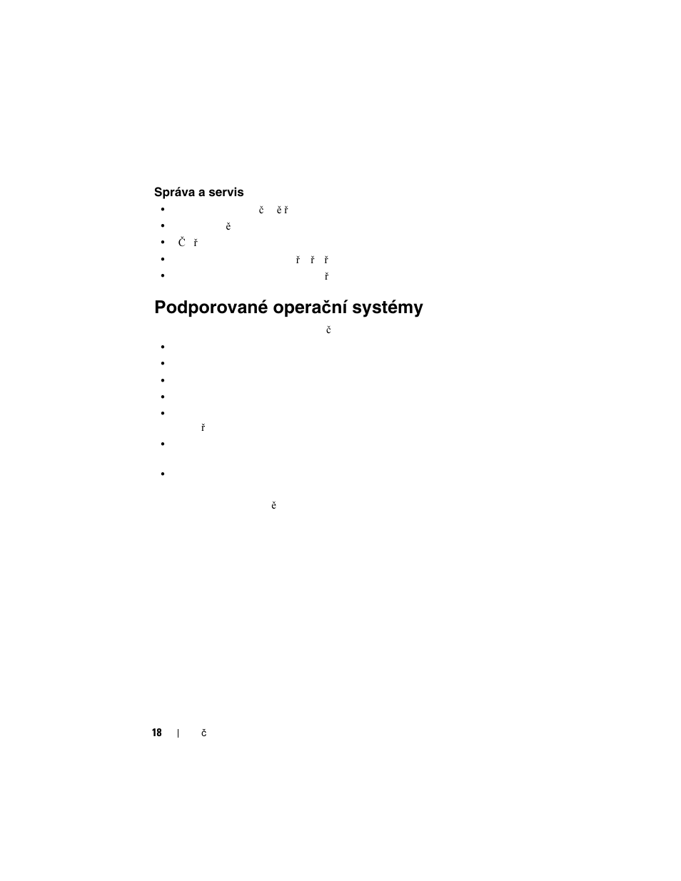 Správa a servis, Podporované operační systémy, Podporované opera č ní systémy | Dell PowerVault MD3000i User Manual | Page 20 / 144