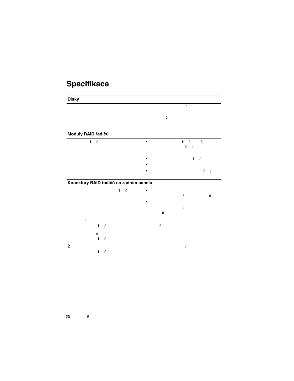 Specifikace | Dell PowerVault MD3000i User Manual | Page 26 / 144