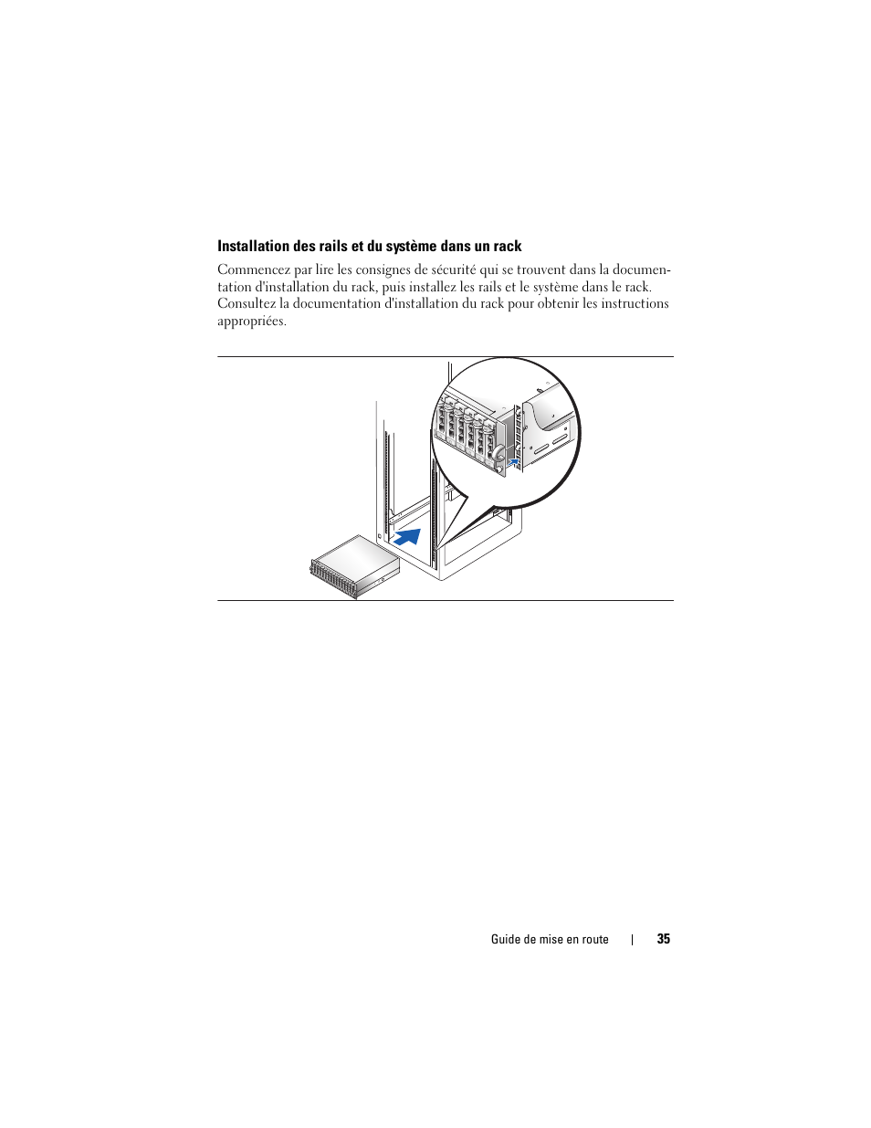 Installation des rails et du système dans un rack | Dell PowerVault MD3000i User Manual | Page 37 / 144