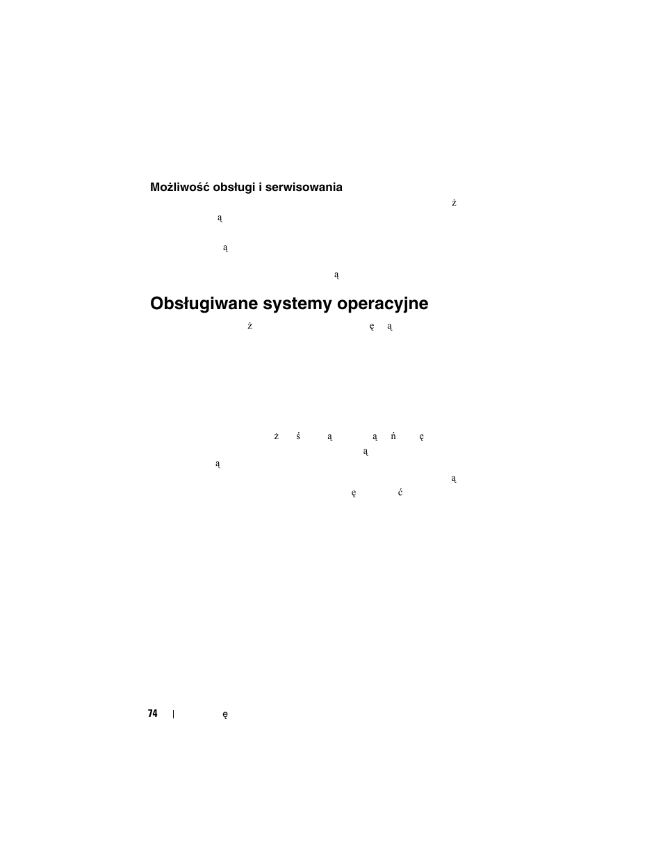 Możliwość obsługi i serwisowania, Obsługiwane systemy operacyjne | Dell PowerVault MD3000i User Manual | Page 76 / 144