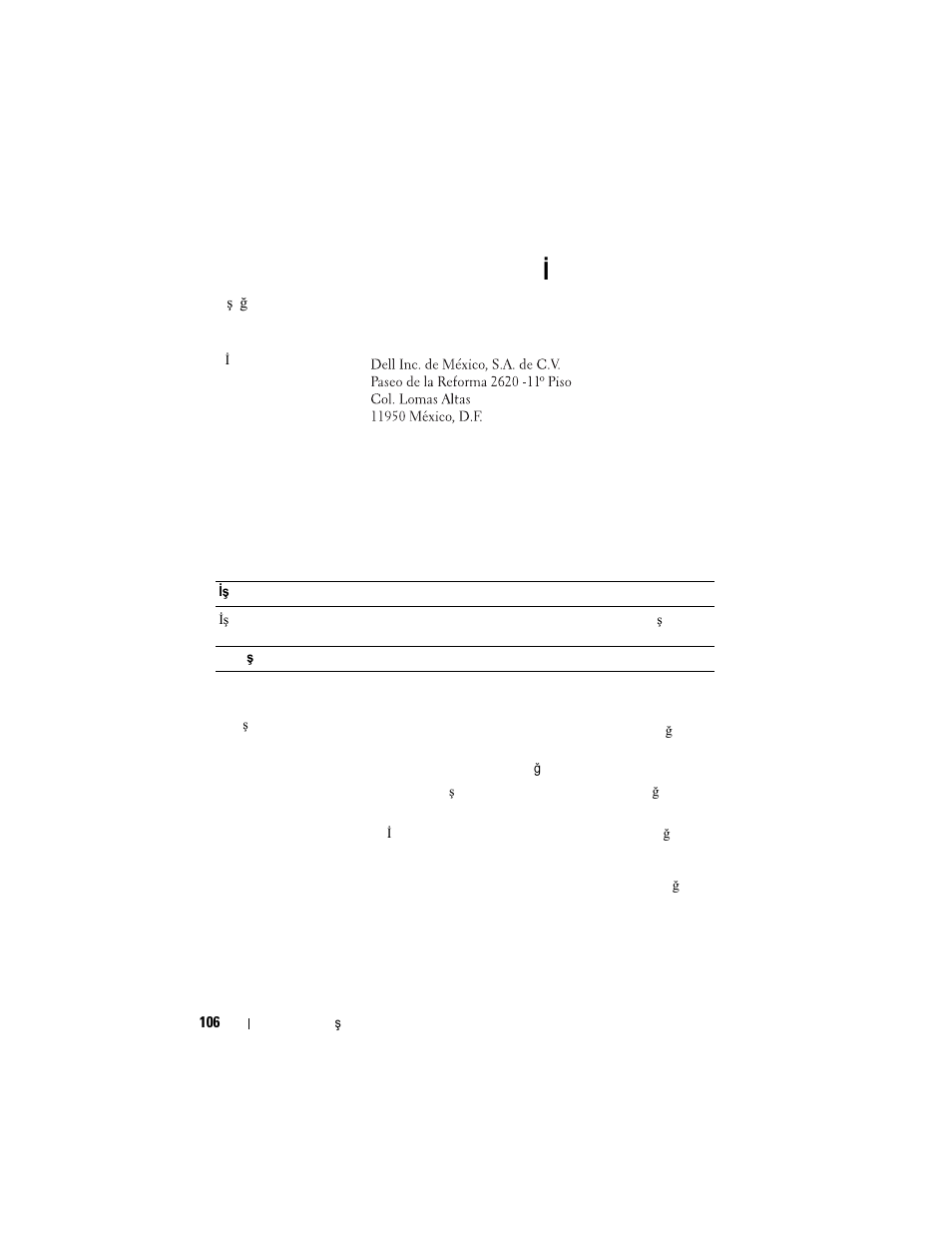 Nom bilgisi (yalnızca meksika için), Teknik özellikler, Nom bilgisi (yalnızca meksika i çin) | Dell PowerVault DL2100 User Manual | Page 108 / 126