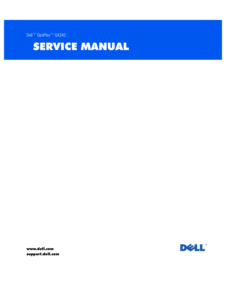 Dell OptiPlex GX240 User Manual | 144 pages