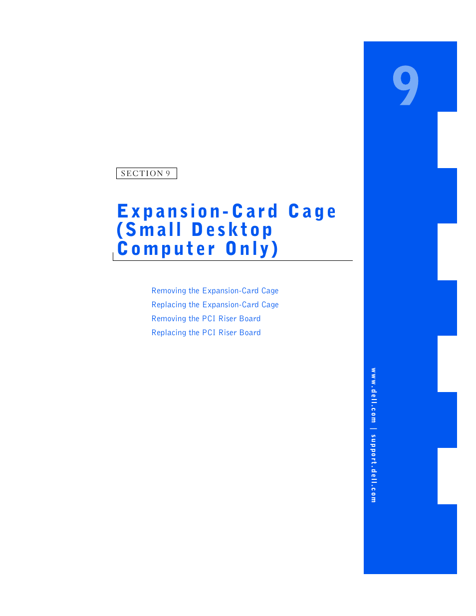 Expansion-card cage (small desktop computer only) | Dell OptiPlex GX240 User Manual | Page 101 / 144