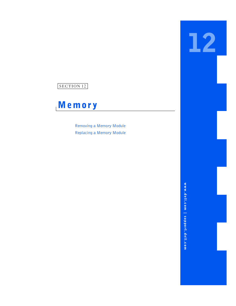 Memory, 12 memory | Dell OptiPlex GX240 User Manual | Page 117 / 144
