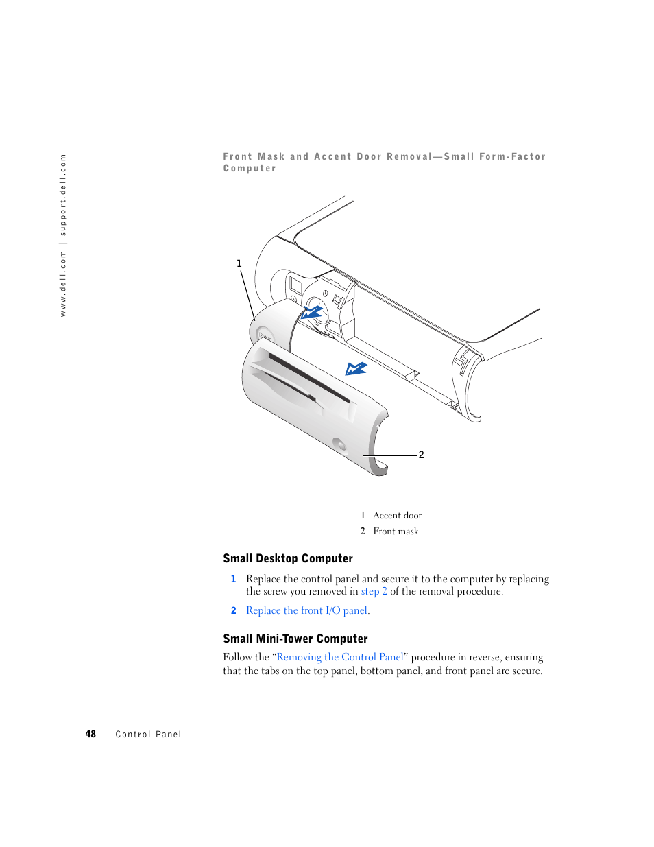 Small desktop computer, Small mini-tower computer | Dell OptiPlex GX240 User Manual | Page 48 / 144