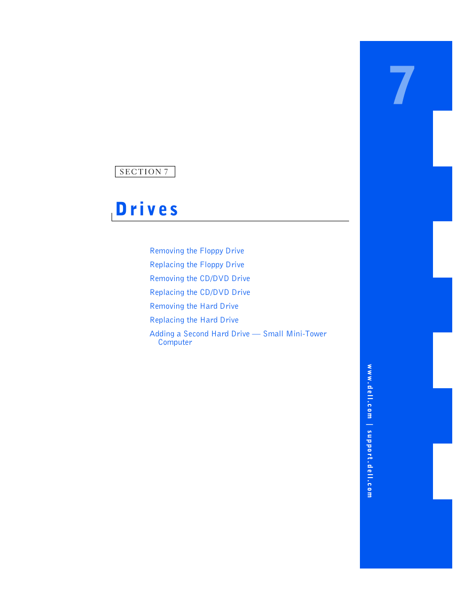 Drives, 7 drives | Dell OptiPlex GX240 User Manual | Page 49 / 144