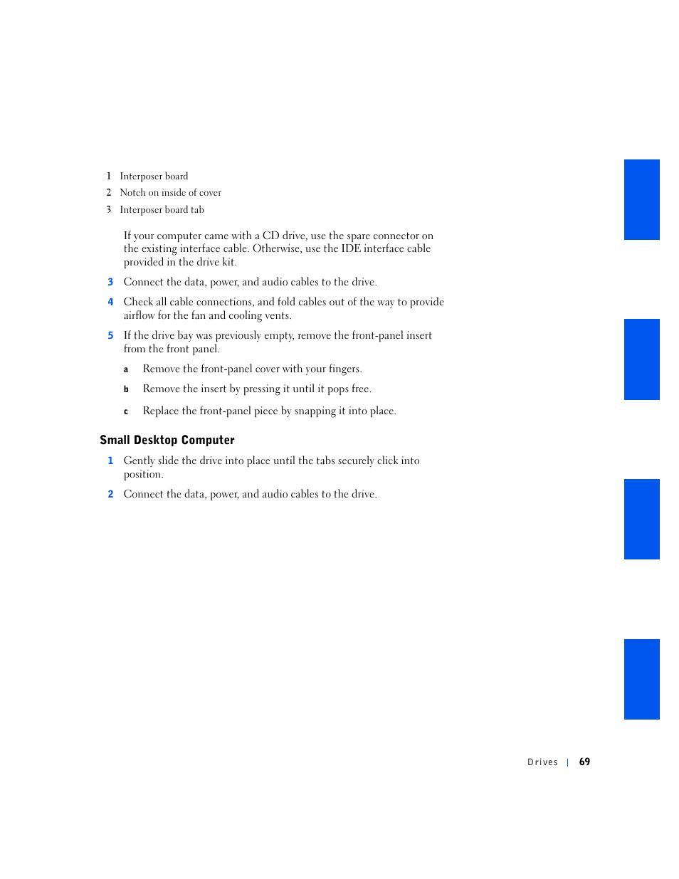 Small desktop computer | Dell OptiPlex GX240 User Manual | Page 69 / 144
