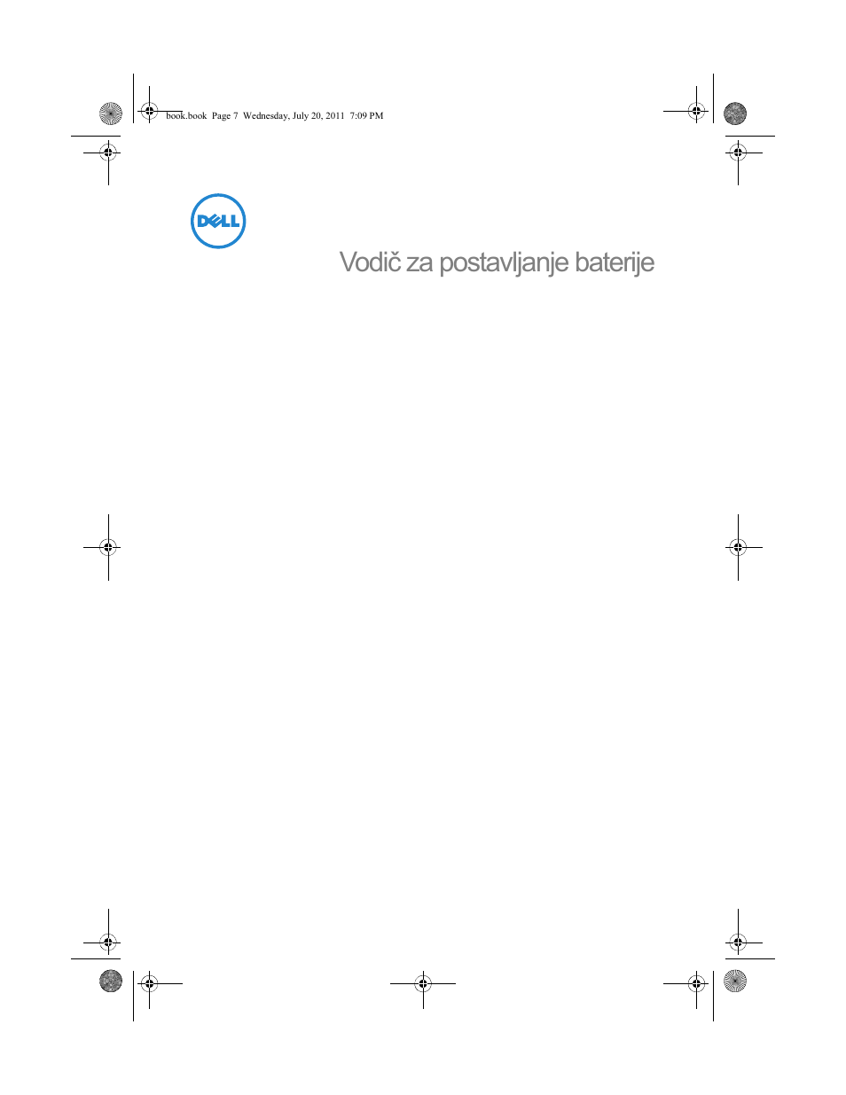 Vodič za postavljanje baterije | Dell Latitude XT3 User Manual | Page 9 / 96