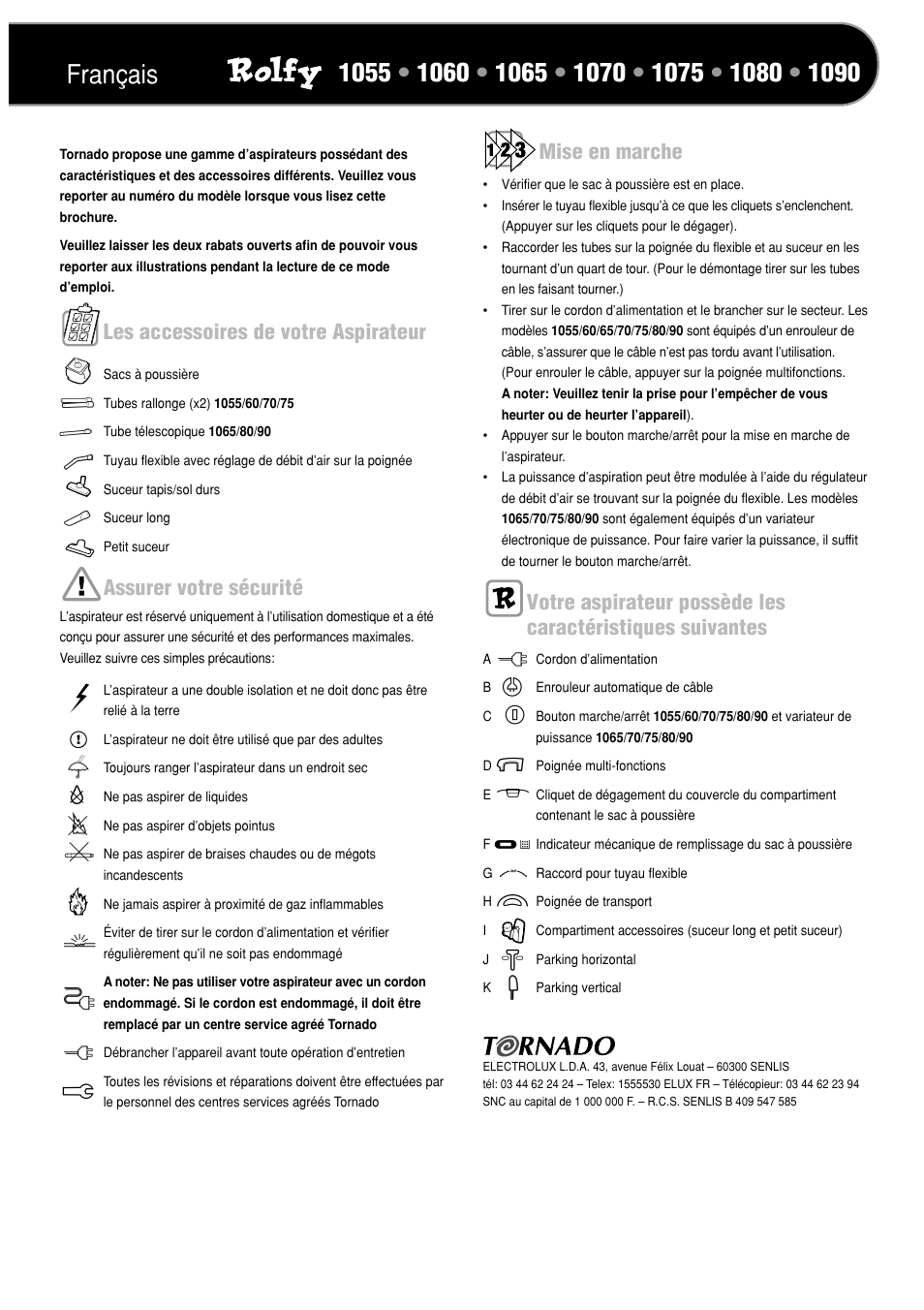 Français | TORNADO TO 1060 User Manual | Page 10 / 24