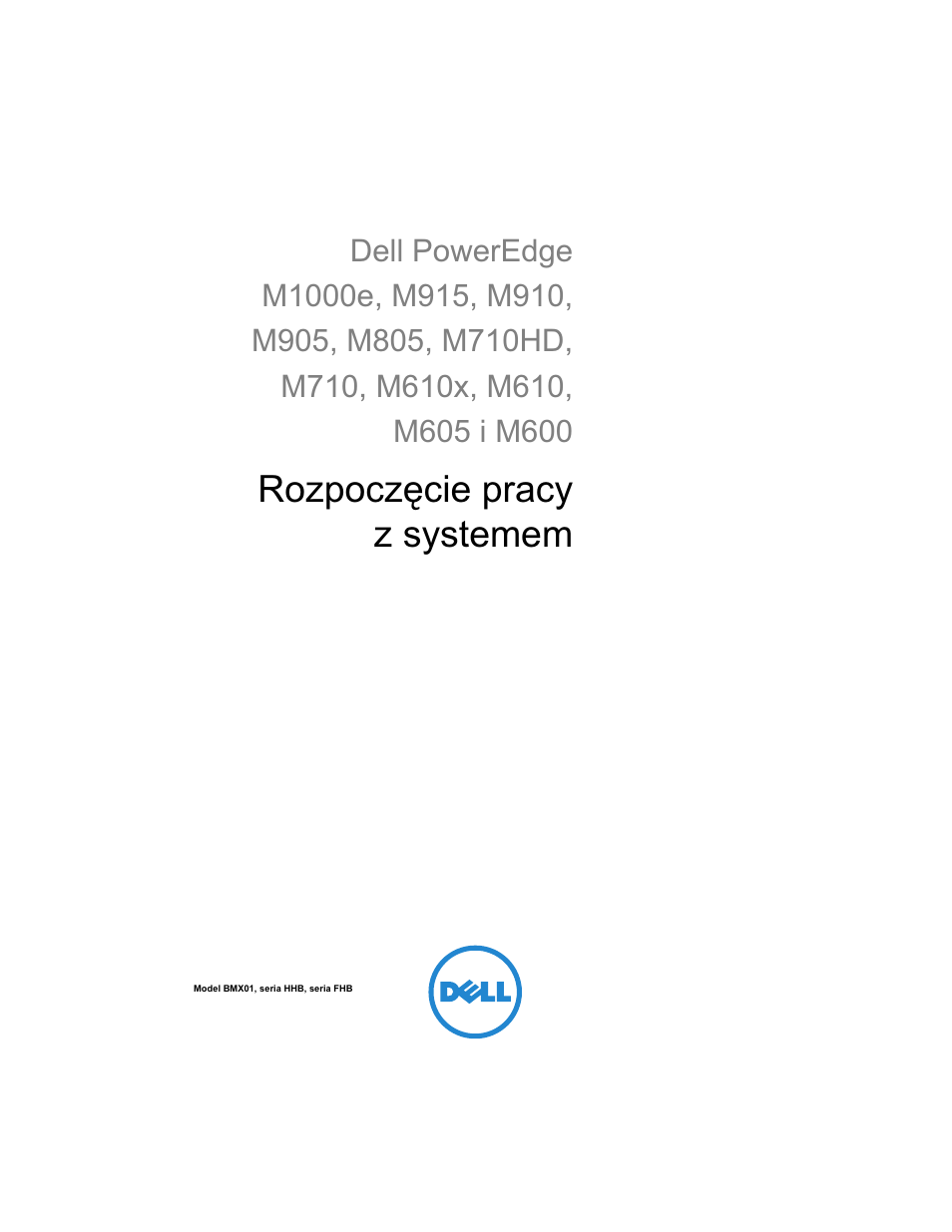 Rozpoczêcie pracy z systemem, Rozpoczęcie pracy z systemem | Dell POWEREDGE M915 User Manual | Page 113 / 224