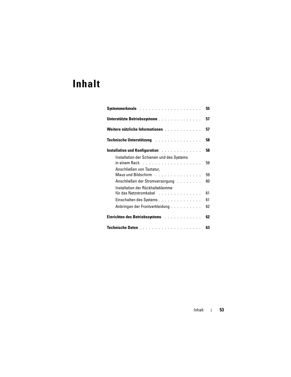 Inhalt | Dell PowerVault DP500 User Manual | Page 55 / 152