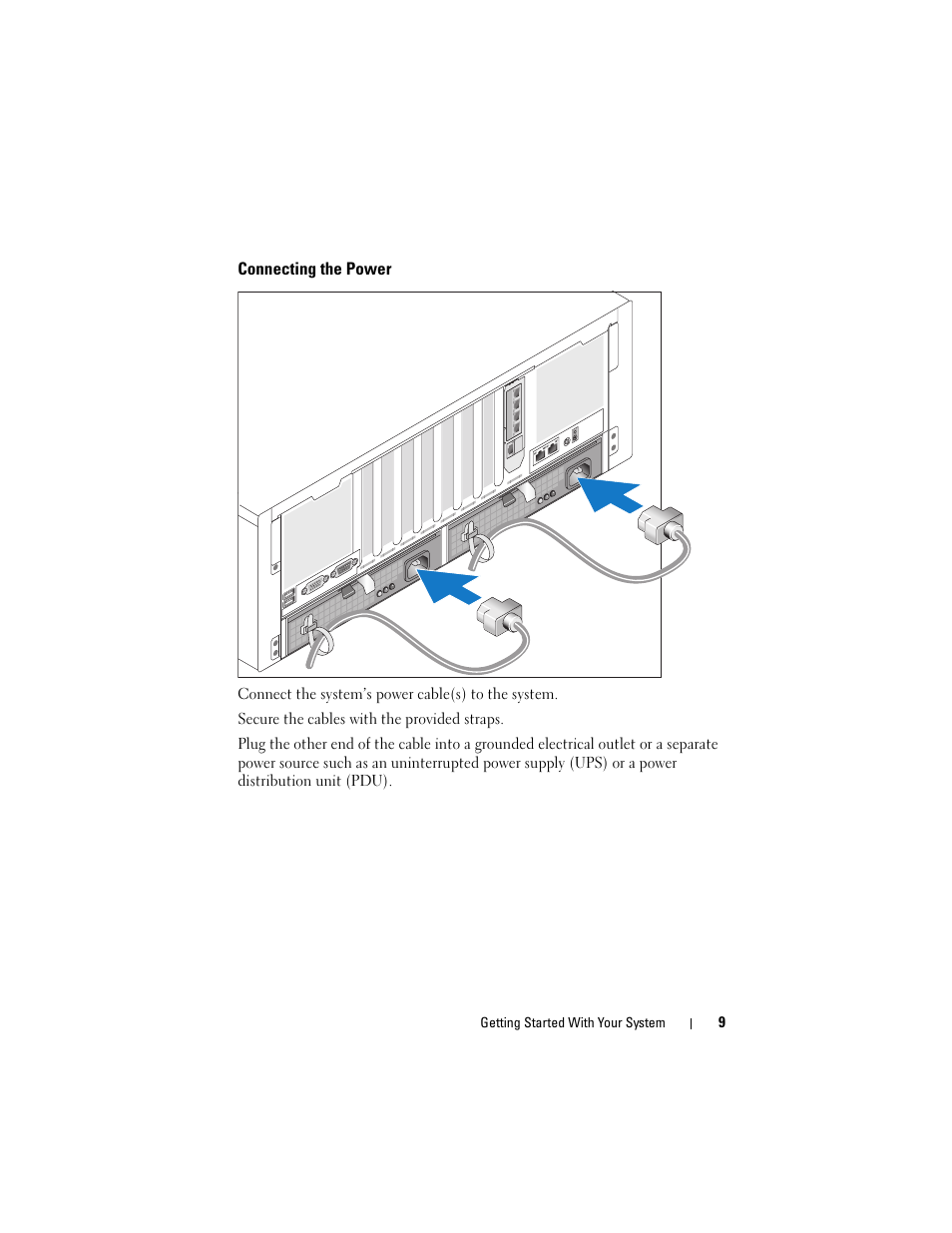 Connecting the power | Dell PowerEdge R900 User Manual | Page 11 / 140