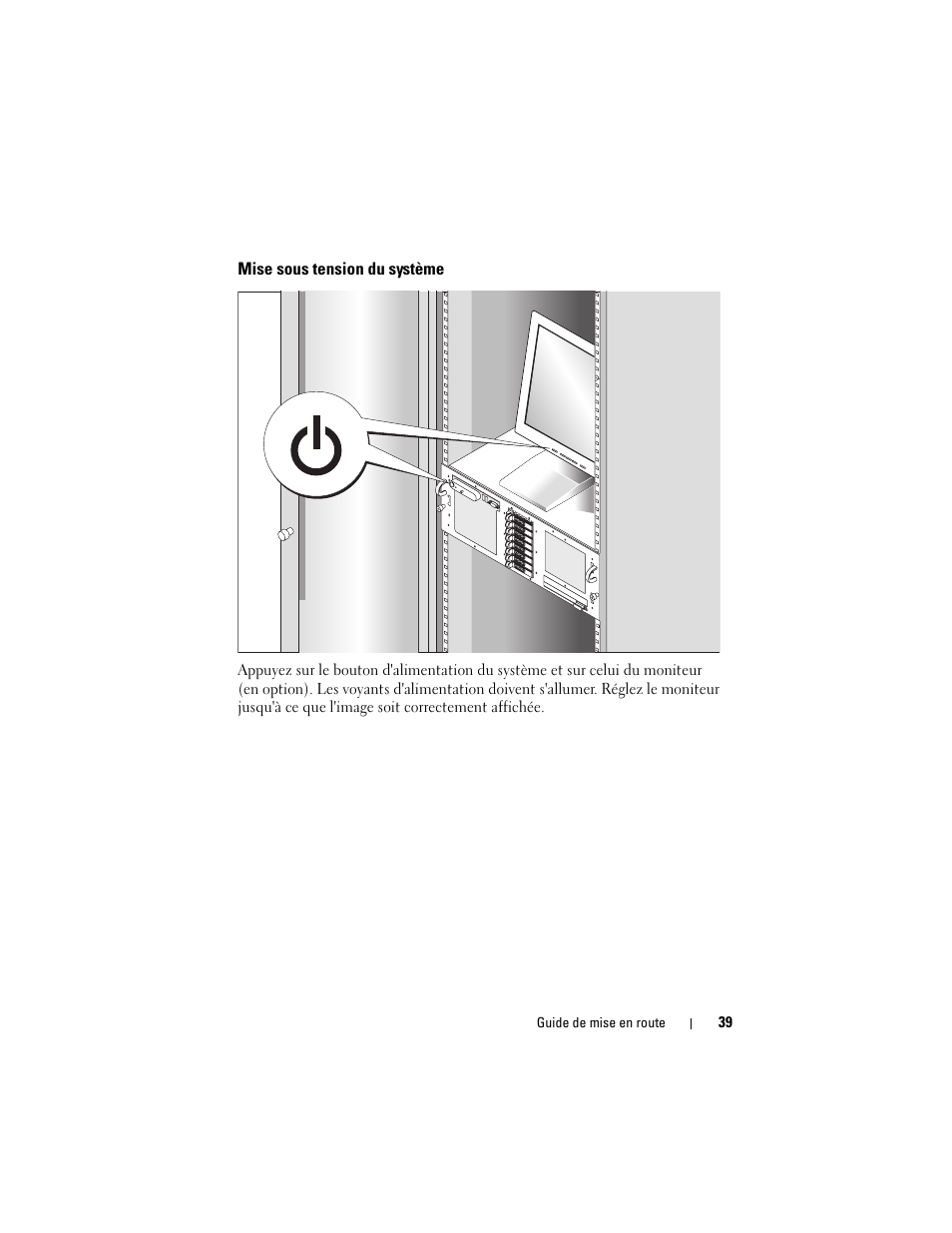 Mise sous tension du système | Dell PowerEdge R900 User Manual | Page 41 / 140
