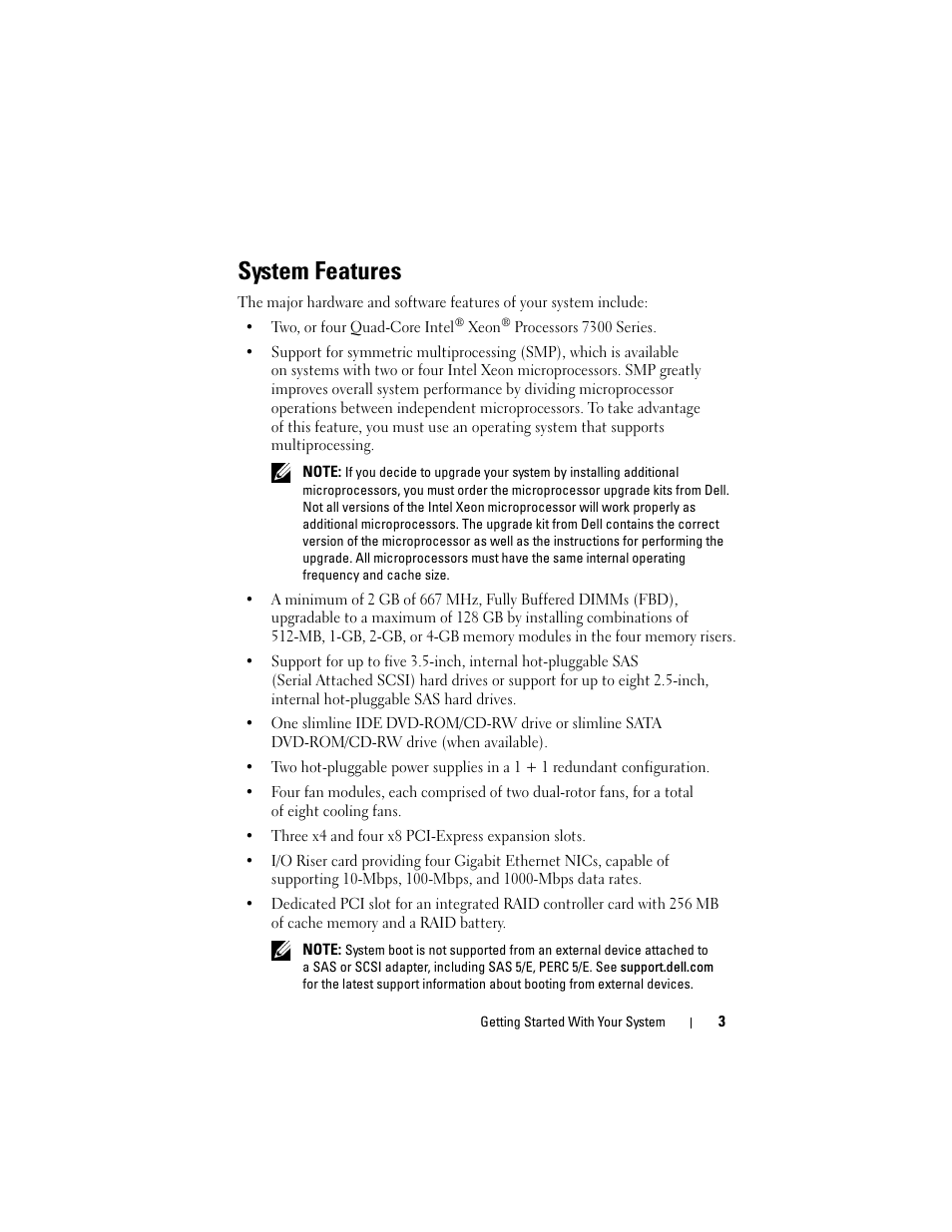 System features | Dell PowerEdge R900 User Manual | Page 5 / 140