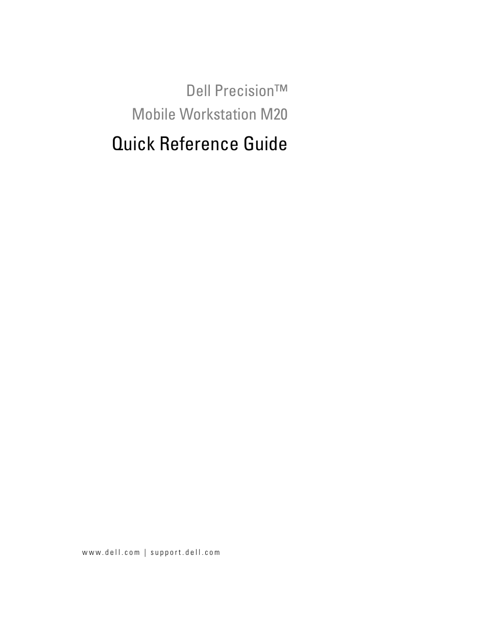 Dell Precision M20 User Manual | 164 pages