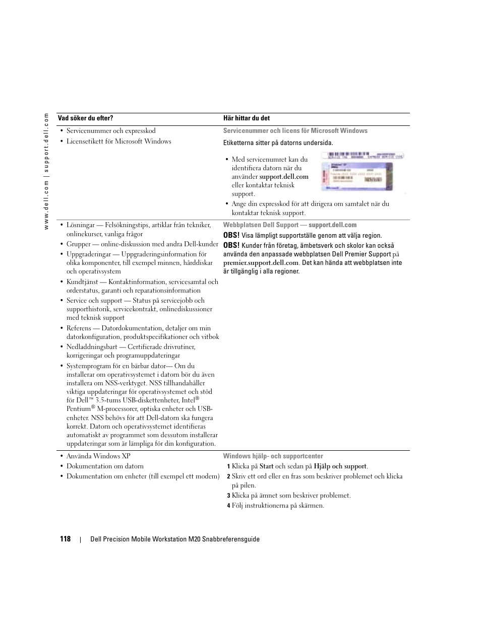 Dell Precision M20 User Manual | Page 118 / 164