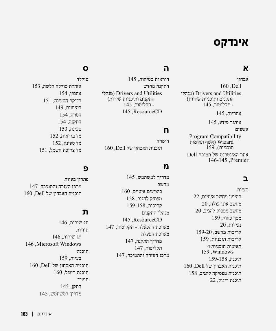 אינדקס, סקדניא | Dell Precision M20 User Manual | Page 142 / 164