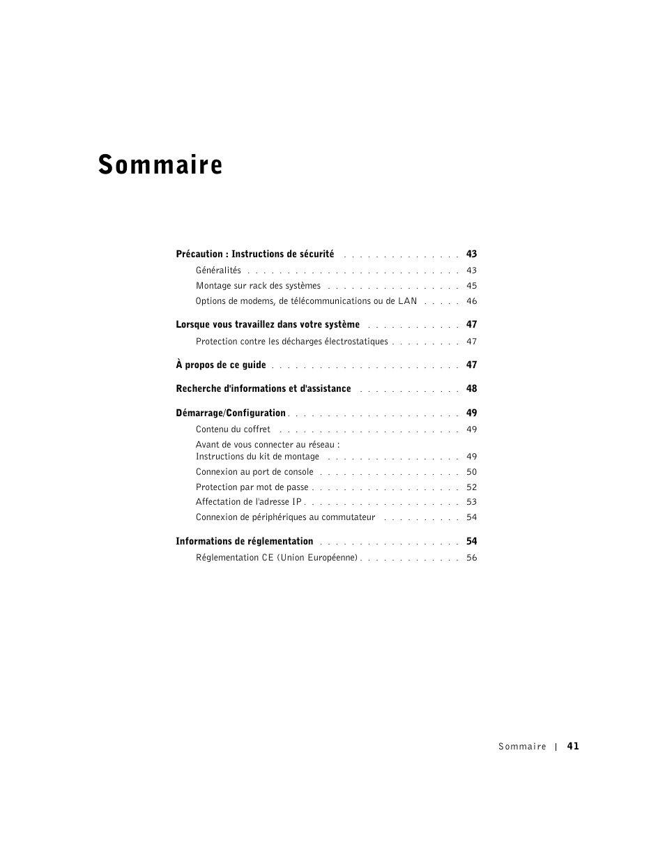 Sommaire | Dell PowerConnect 3024 User Manual | Page 43 / 176