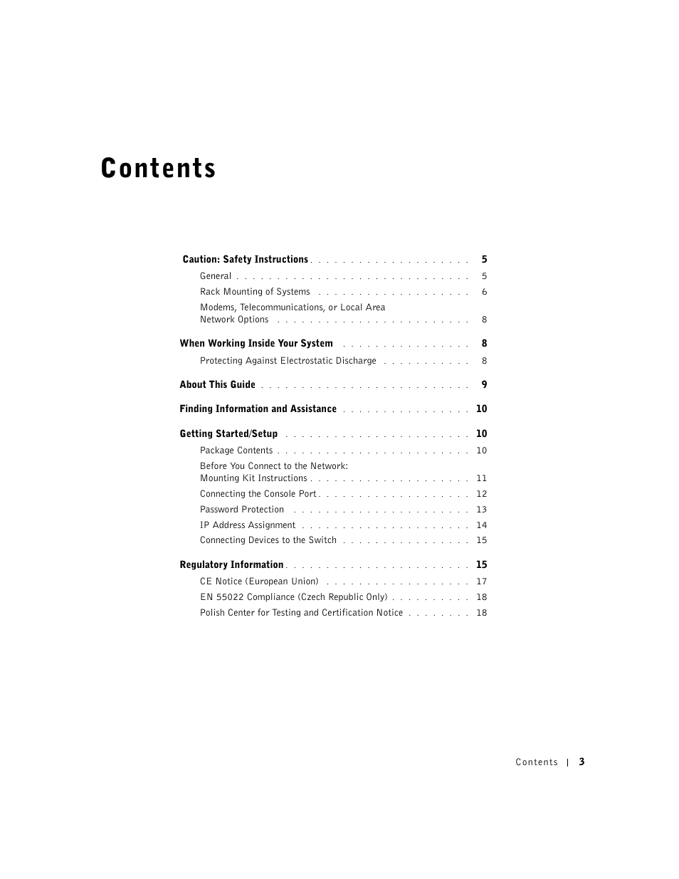 Dell PowerConnect 3024 User Manual | Page 5 / 176