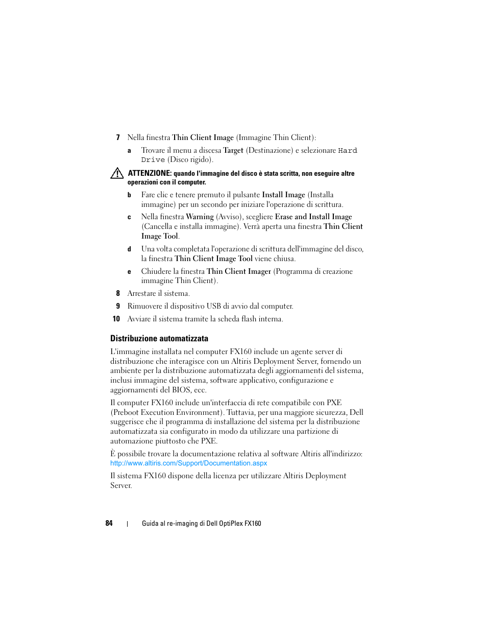 Distribuzione automatizzata | Dell OptiPlex FX160 User Manual | Page 84 / 132