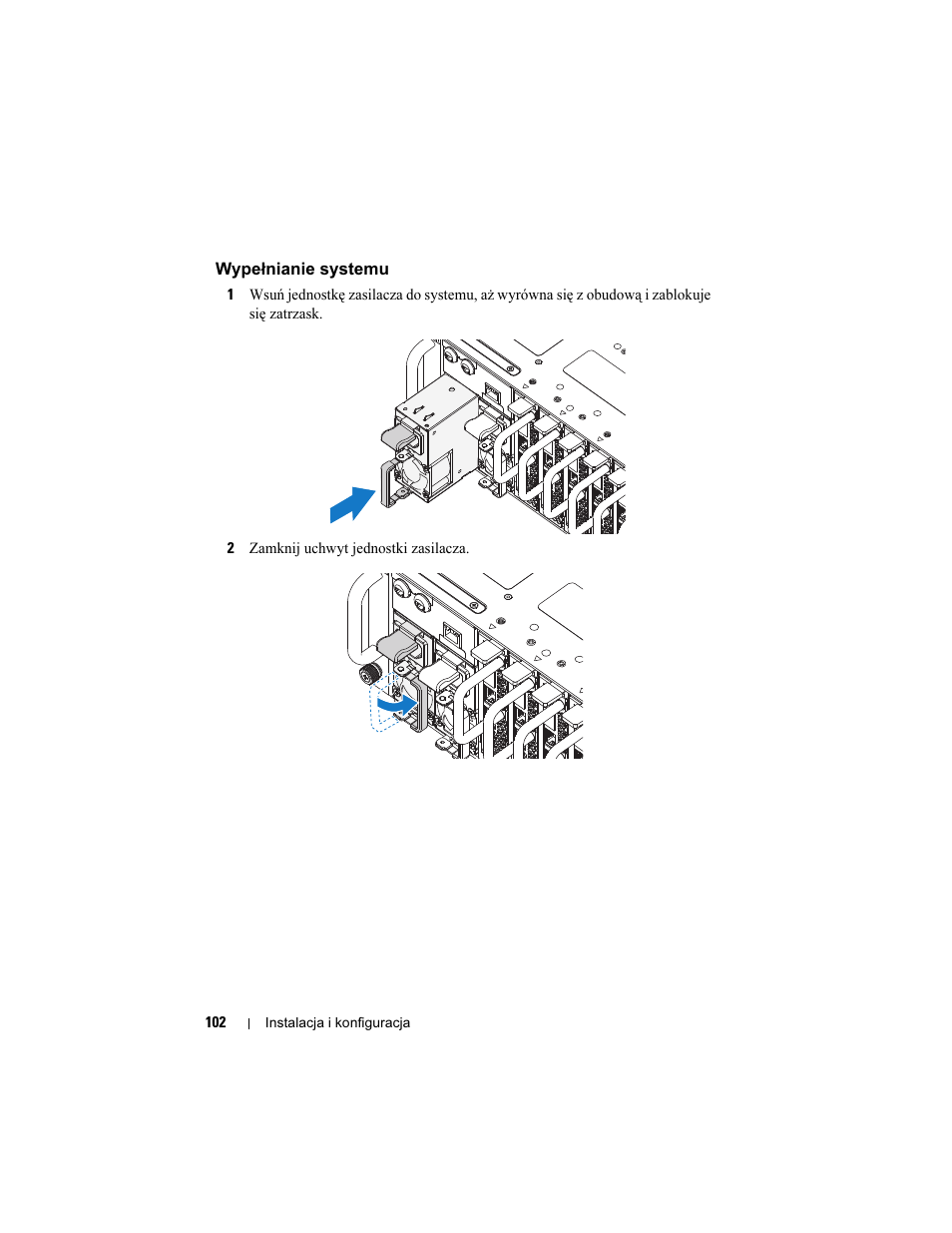 Wypełnianie systemu | Dell PowerEdge C5125 User Manual | Page 104 / 184