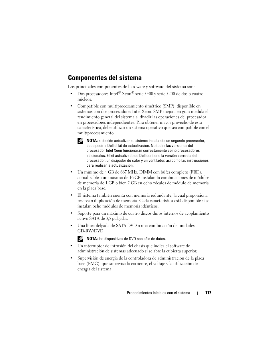 Componentes del sistema | Dell PowerVault DL2000 User Manual | Page 119 / 148