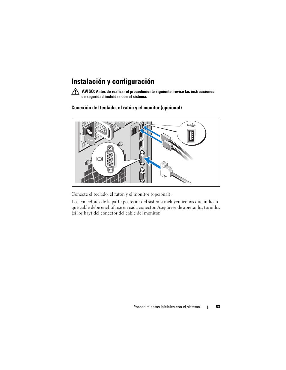 Instalación y configuración | Dell PowerEdge T310 User Manual | Page 85 / 105