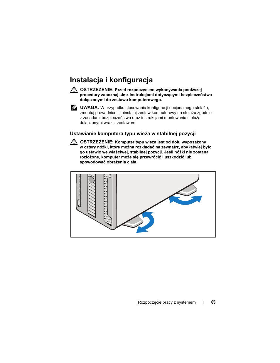 Instalacja i konfiguracja | Dell PowerEdge T610 User Manual | Page 67 / 126