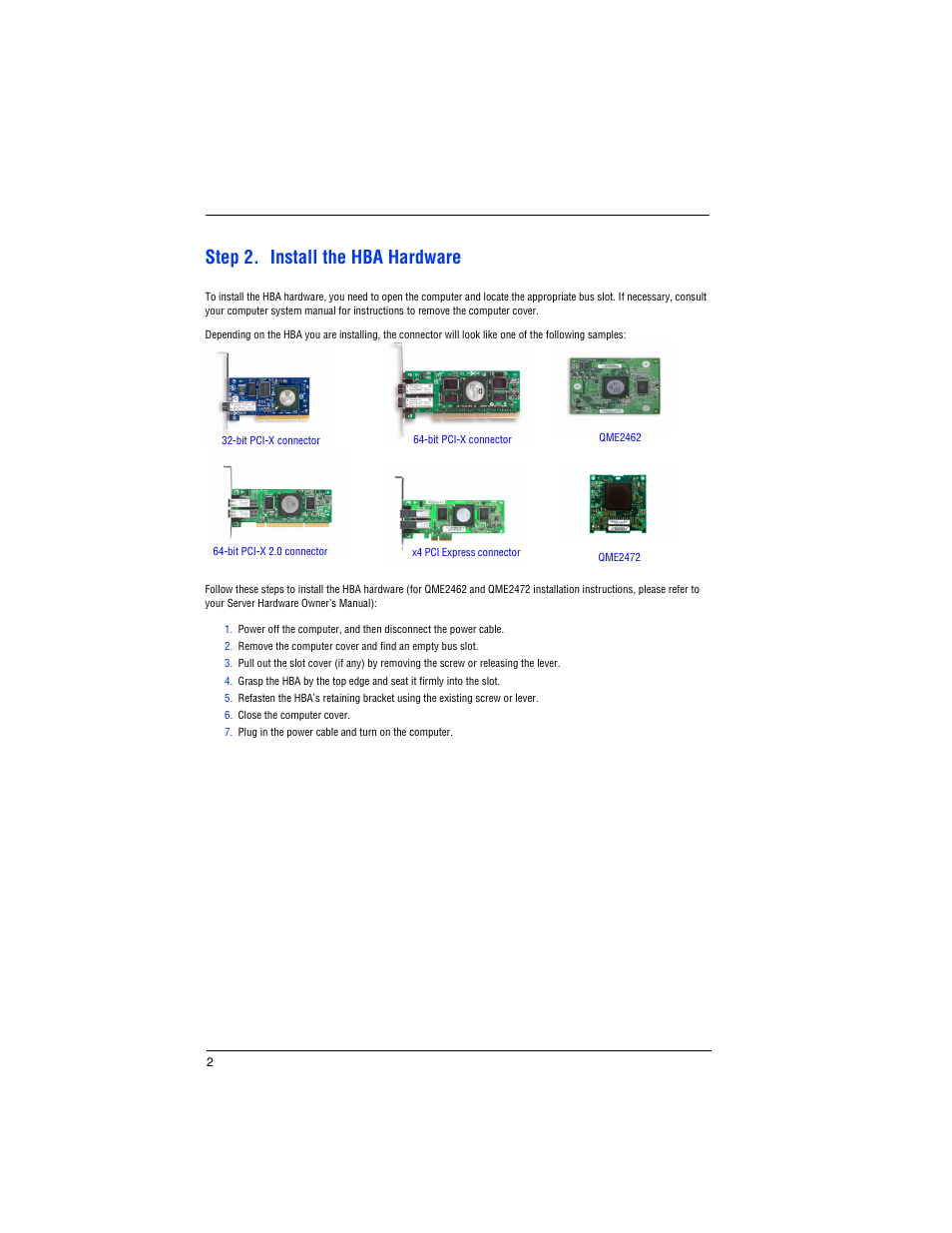 Step 2. install the hba hardware | Dell PowerEdge M600 User Manual | Page 4 / 82