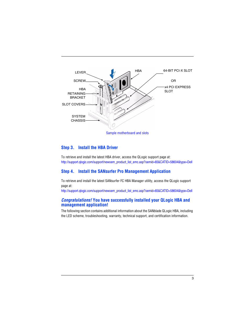 Step 3. install the hba driver | Dell PowerEdge M600 User Manual | Page 5 / 82