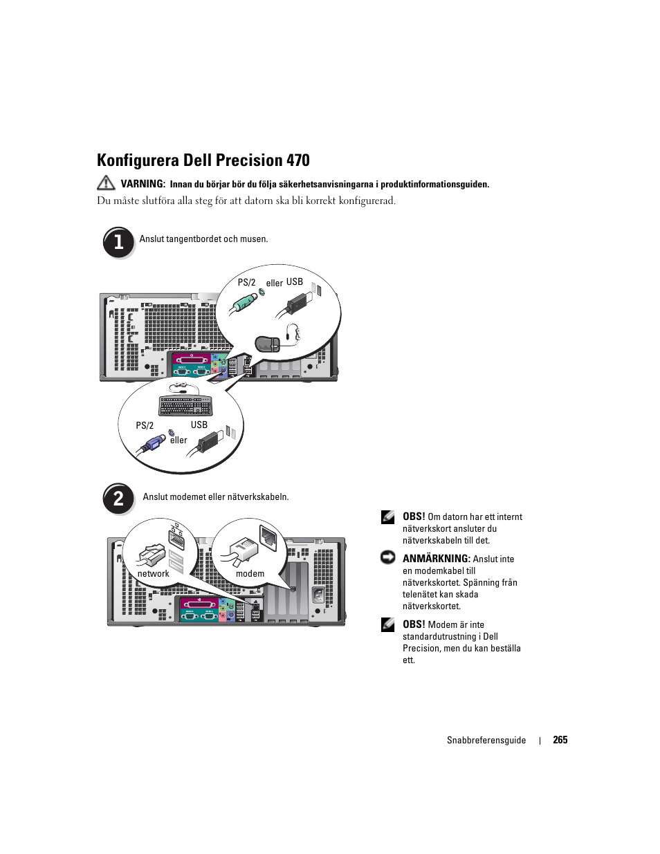 Konfigurera dell precision 470 | Dell Precision 470 User Manual | Page 265 / 328