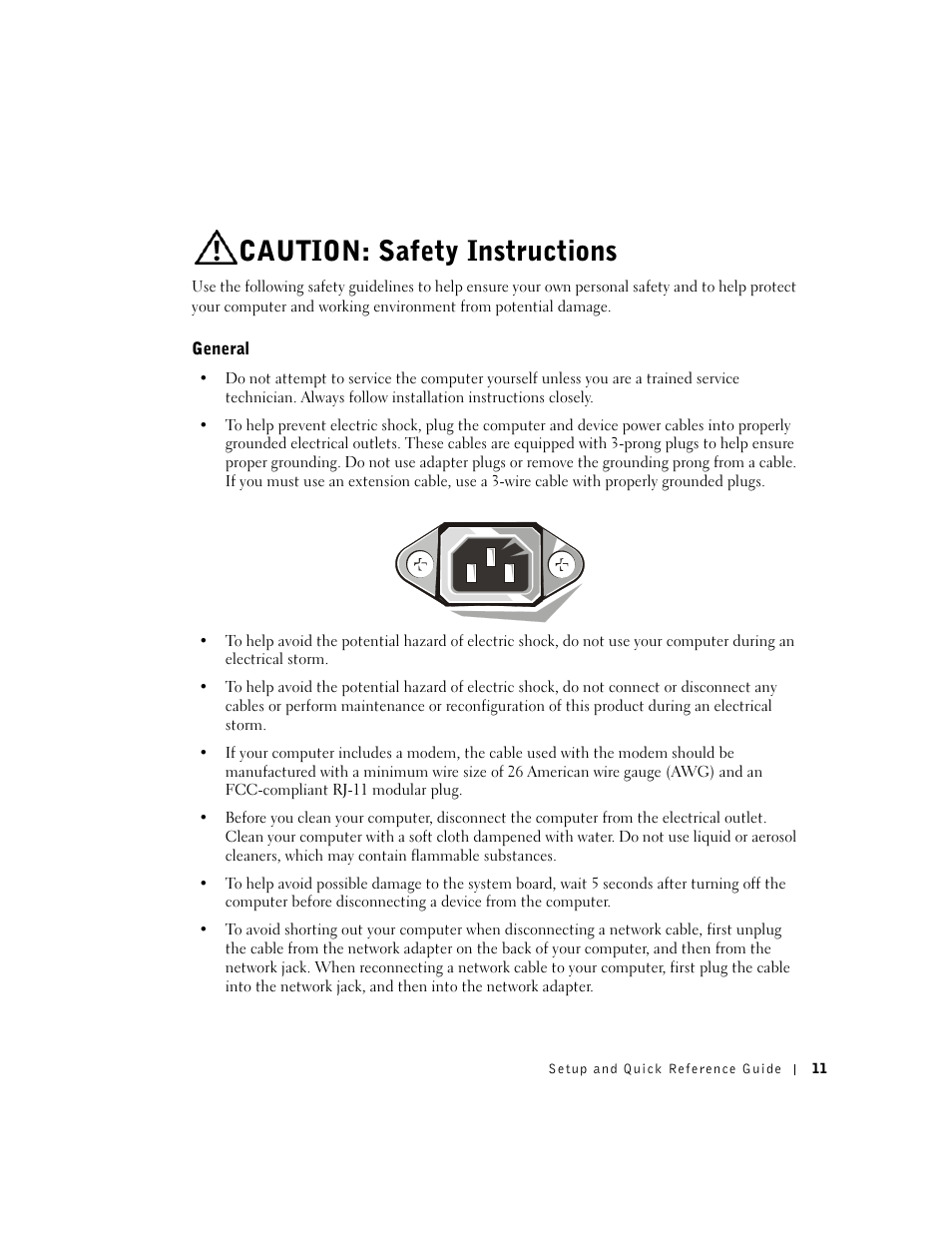 Caution: safety instructions, General | Dell OptiPlex GX60 User Manual | Page 12 / 208