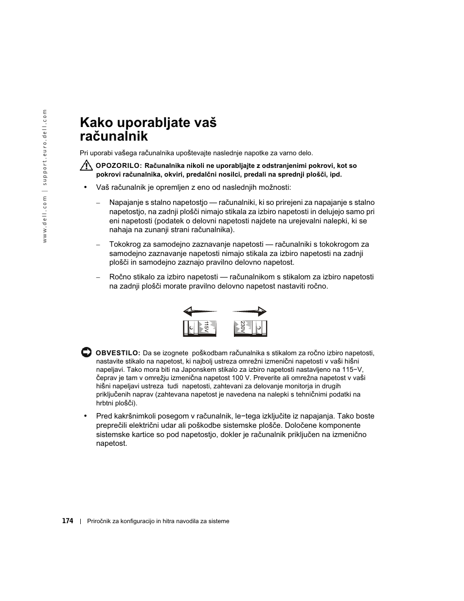 Kako uporabljate vaš računalnik | Dell OptiPlex GX60 User Manual | Page 175 / 208