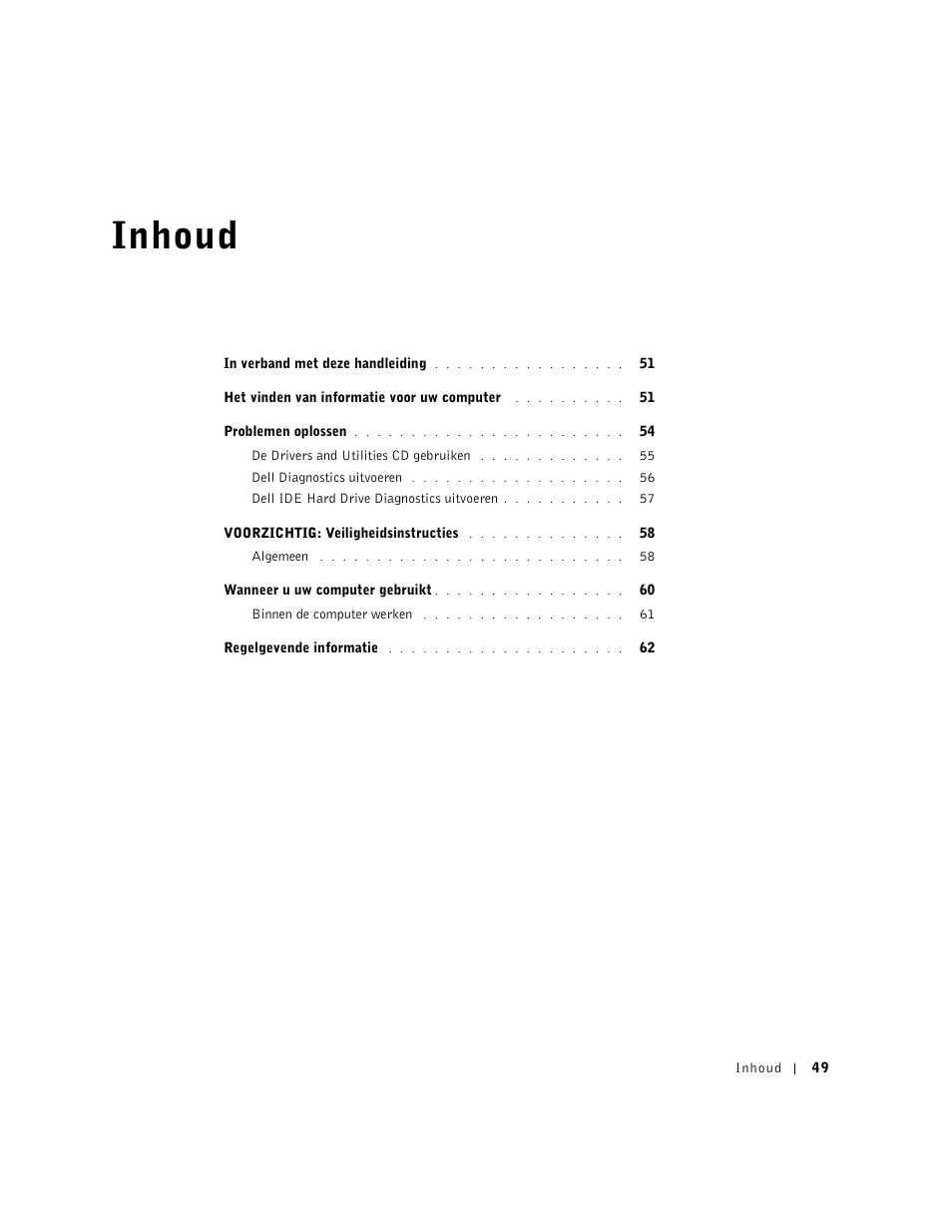 Inhoud | Dell OptiPlex GX60 User Manual | Page 50 / 208