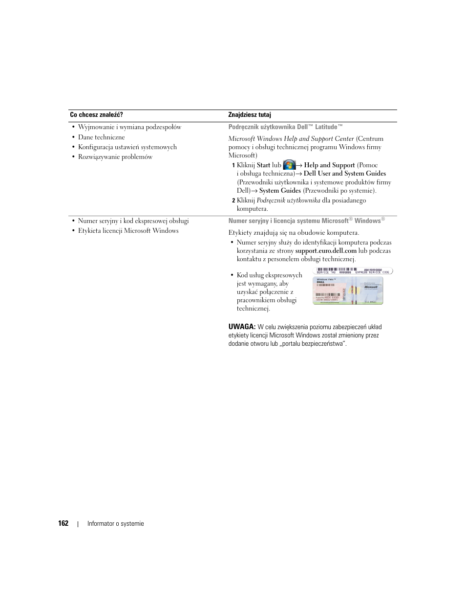 Dell Latitude D830 User Manual | Page 162 / 258