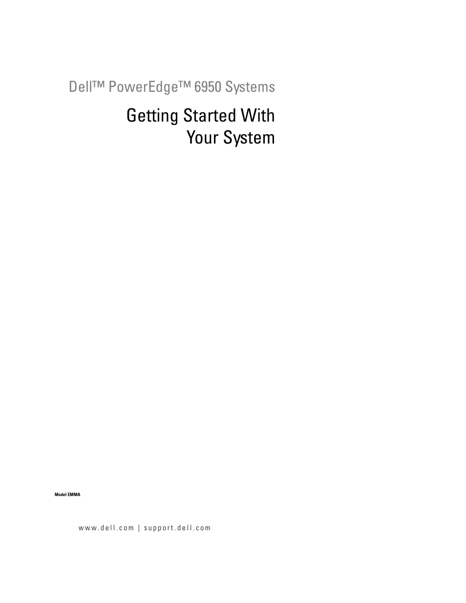 Getting started with your system, Dell™ poweredge™ 6950 systems | Dell PowerEdge 6950 User Manual | Page 3 / 92