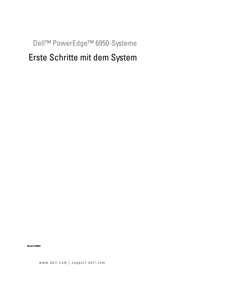 Erste schritte mit dem system, Dell™ poweredge™ 6950-systeme | Dell PowerEdge 6950 User Manual | Page 33 / 92