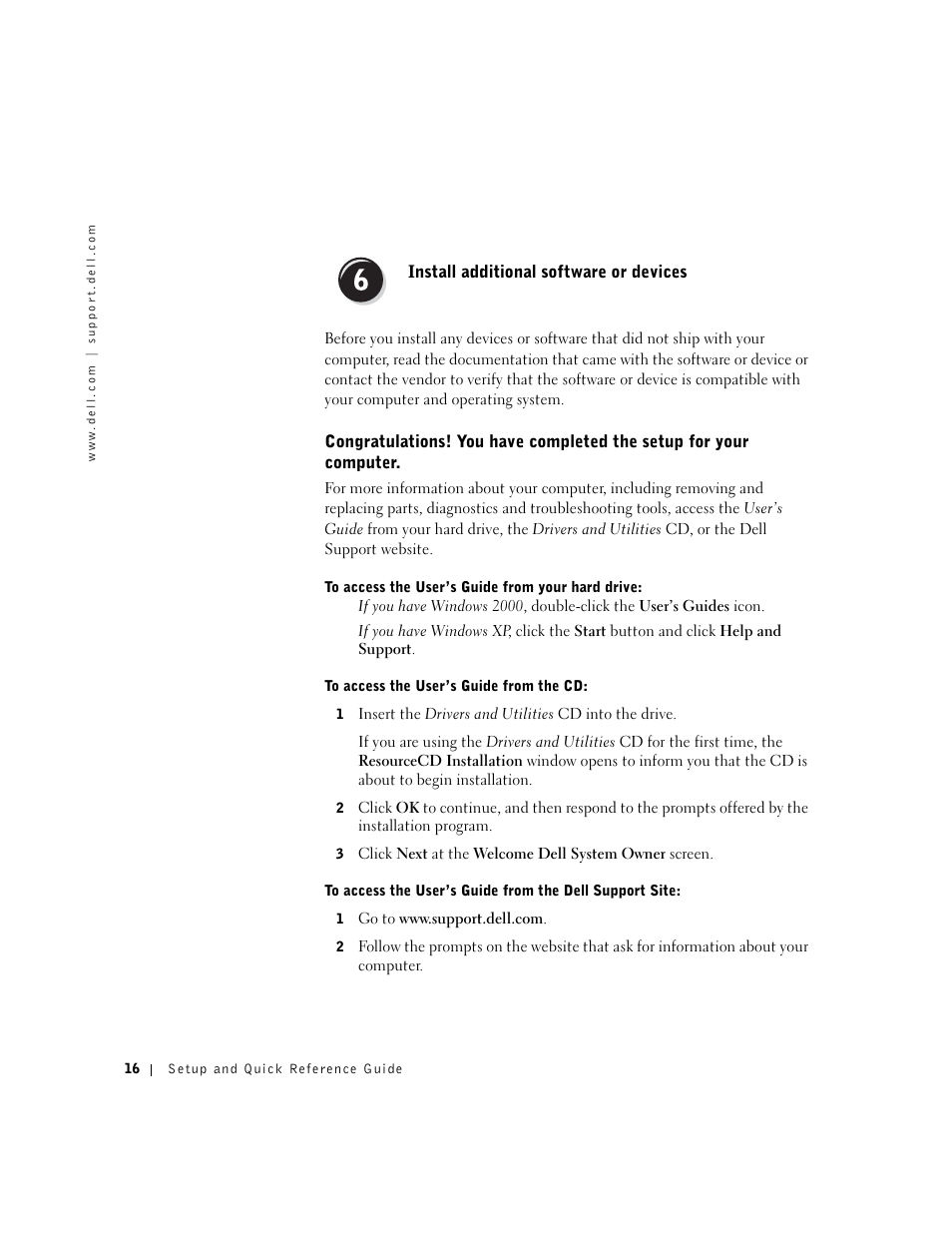 Install additional software or devices | Dell Precision 350 User Manual | Page 16 / 102