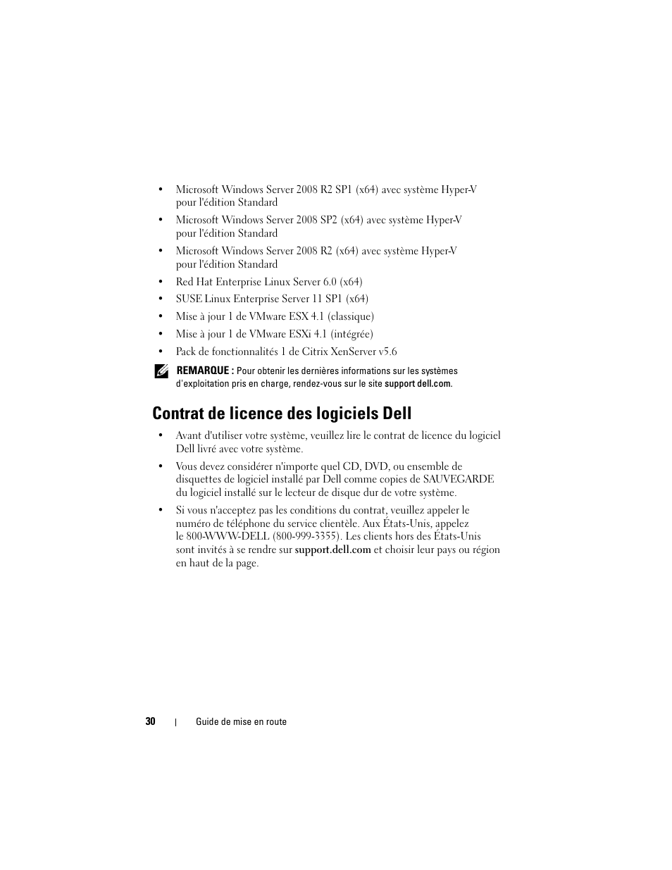 Contrat de licence des logiciels dell | Dell PowerEdge T110 II User Manual | Page 32 / 122