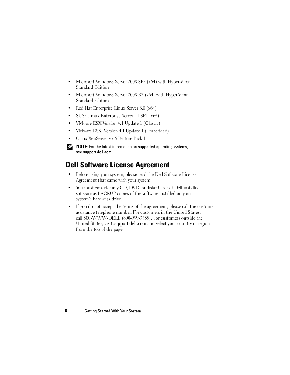 Dell software license agreement | Dell PowerEdge T110 II User Manual | Page 8 / 122