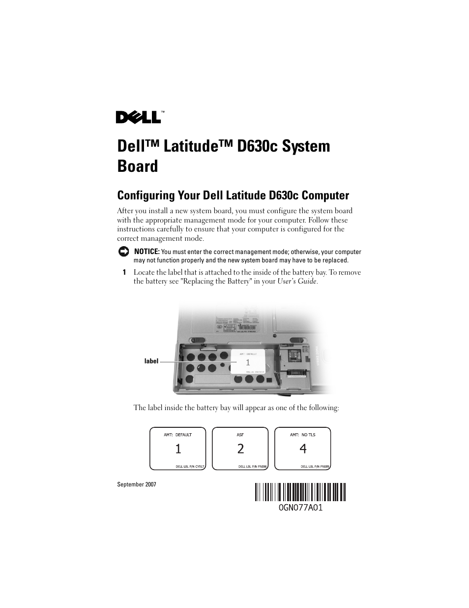 Dell Latitude D630c User Manual | 38 pages