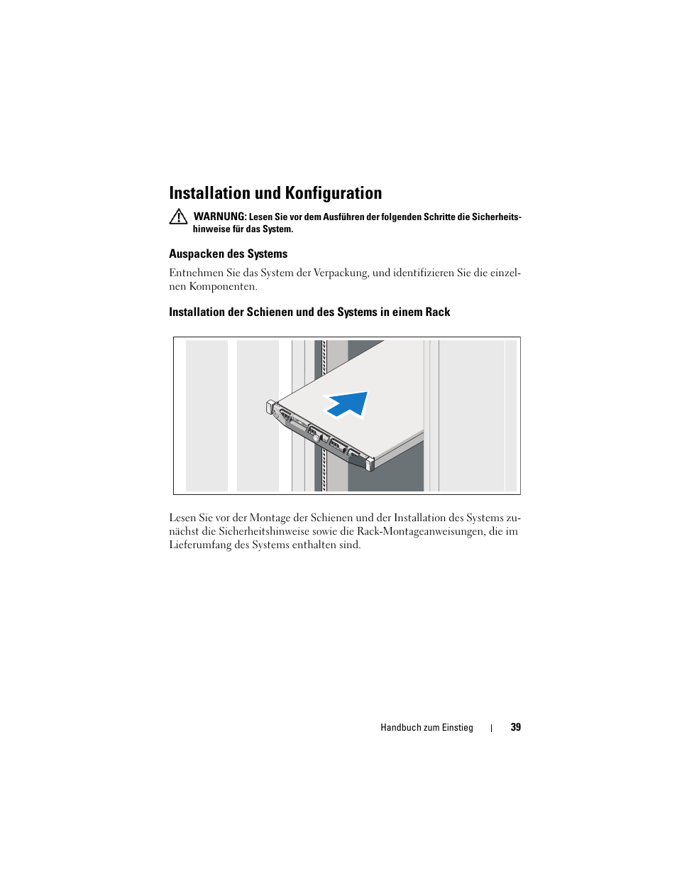 Installation und konfiguration, Auspacken des systems | Dell PowerVault NX300 User Manual | Page 41 / 124