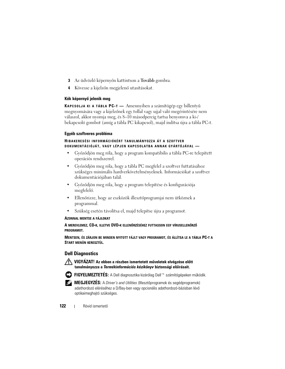 Dell diagnostics | Dell Latitude XT User Manual | Page 122 / 200