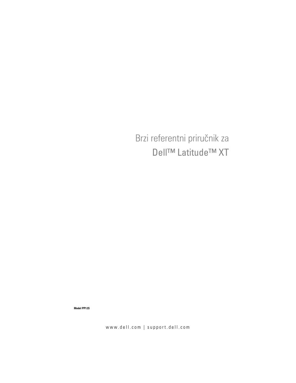 Brzi referentni priručnik za, Brzi referentni priručnik za dell™ latitude™ xt | Dell Latitude XT User Manual | Page 33 / 200