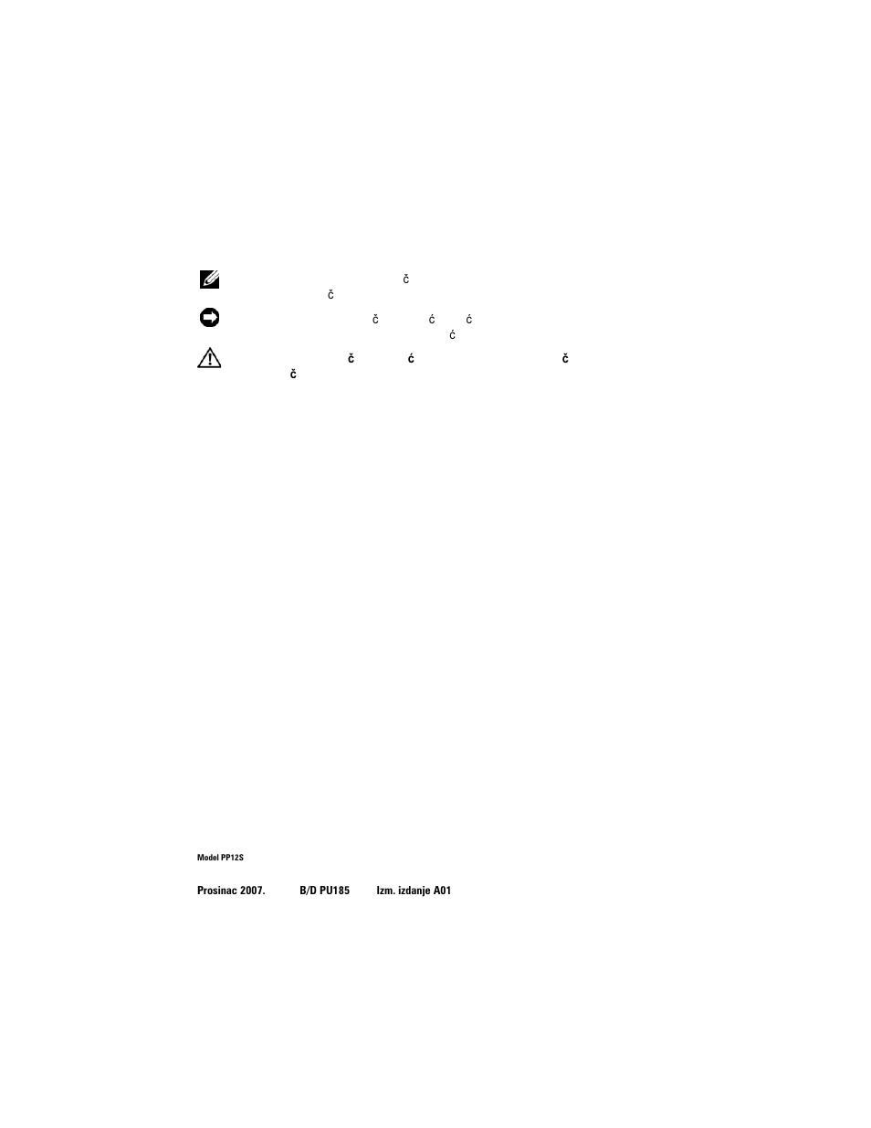 Napomene, obavijesti i upozorenja | Dell Latitude XT User Manual | Page 34 / 200