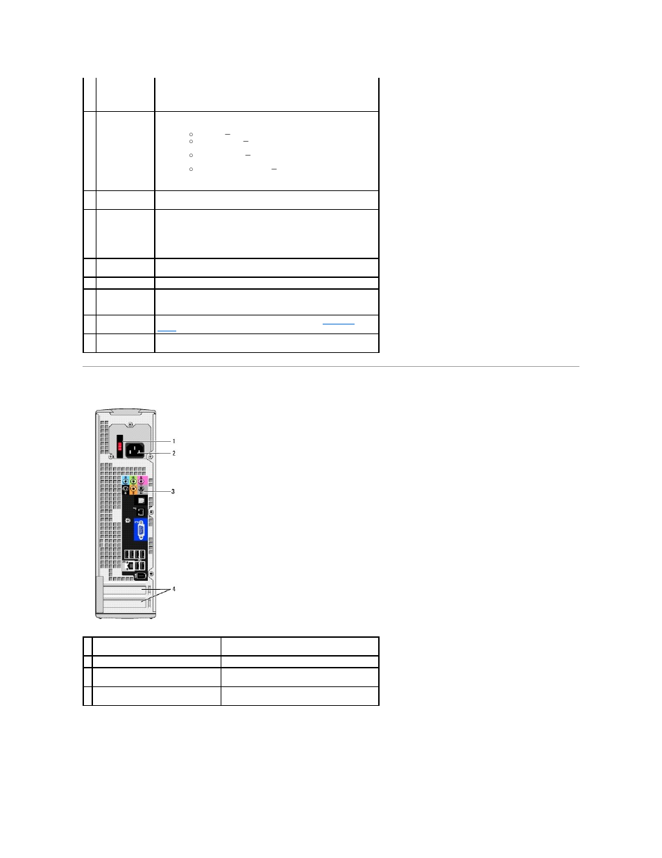 Back view, Back panel connectors | Dell XPS 210 User Manual | Page 3 / 52